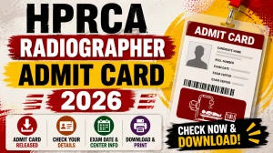 HPRCA Radiographer Admit Card 2026 out - Download Hall Ticket at hprca.hp.gov.in HPRCA Radiographer Admit Card 2026 out - Download Hall Ticket at hprca.hp.gov.in