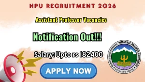 HPU Assistant Professor Recruitment 2026 - Apply Online for 26 Posts HPU Assistant Professor Recruitment 2026 - Apply Online for 26 Posts