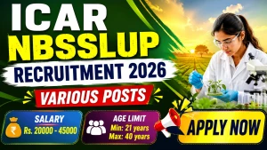 ICAR NBSSLUP Recruitment 2026 - Walkin for Technical Assistant, IT Assistant and More Posts ICAR NBSSLUP Recruitment 2026 - Walkin for Technical Assistant, IT Assistant and More Posts