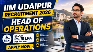 IIM Udaipur Head of Operations Recruitment 2026 - Apply Online