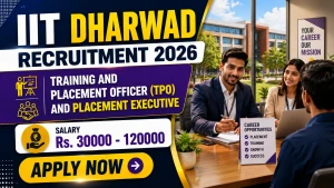 IIT Dharwad Recruitment 2026 - Apply Online for TPO, Placement Executive Posts