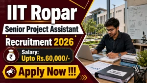IIT Ropar Senior Project Assistant Recruitment 2026 - Apply Online