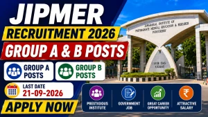JIPMER Recruitment 2026 - Apply Offline for 15 Group A & B Posts