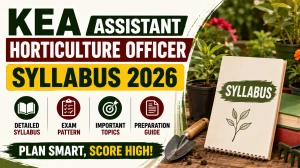KEA Assistant Horticulture Officer Syllabus 2026 - Check Exam Pattern