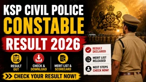 KSP Civil Police Constable Result 2026 Out - Karnataka RPC/KK Provisional Scorecard, Check Link