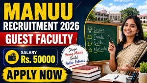MANUU Guest Faculty Recruitment 2026 - Walkin