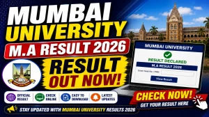 Mumbai University M.A Result 2026 Out - Check Result at mumresults.in Mumbai University M.A Result 2026 Out - Check Result at mumresults.in
