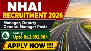 NHAI Recruitment 2026 - Apply Online for 60 Manager, Deputy General Manager Posts