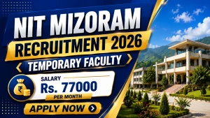 NIT Mizoram Temporary Faculty Recruitment 2026 - Apply Online