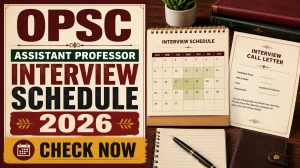 OPSC Assistant Professor Interview Schedule 2026 - Download Schedule & Documents Required OPSC Assistant Professor Interview Schedule 2026 - Download Schedule & Documents Required