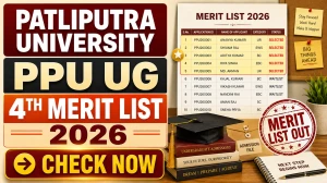 Patliputra University (PPU) UG 4th Merit List 2026 Out - Download PPUP Admission Merit List Patliputra University (PPU) UG 4th Merit List 2026 Out - Download PPUP Admission Merit List