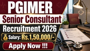 PGIMER Senior Consultant Recruitment 2026 - Apply Online PGIMER Senior Consultant Recruitment 2026 - Apply Online