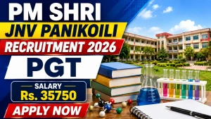 PM SHRI JNV Panikoili PGT Recruitment 2026 - Apply Online