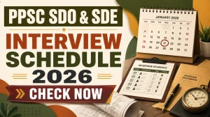 PPSC SDO and SDE Interview Schedule 2026 Out - Check Dates & Venue PPSC SDO and SDE Interview Schedule 2026 Out - Check Dates & Venue