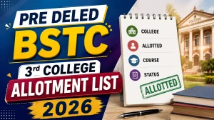Pre DElEd BSTC 3rd College Allotment List 2026 Out - Download Third Round Allotment Letter at predeledraj2026.com Pre DElEd BSTC 3rd College Allotment List 2026 Out - Download Third Round Allotment Letter at predeledraj2026.com
