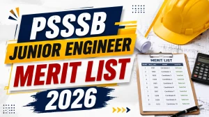 PSSSB Junior Engineer Merit List 2026 Out - Download JE Civil & Mechanical Sports Category Result PDF