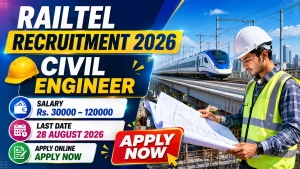 RailTel Civil Engineer Recruitment 2026 - Apply Offline RailTel Civil Engineer Recruitment 2026 - Apply Offline