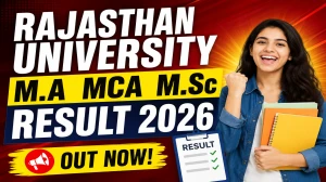 Rajasthan University 4th Sem Result 2026 Out - Check M.Sc, M.A & MCA Result @ uniraj.ac.in Rajasthan University 4th Sem Result 2026 Out - Check M.Sc, M.A & MCA Result @ uniraj.ac.in