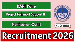 RARI Pune Project Technical Support II Recruitment 2026 - Walkin RARI Pune Project Technical Support II Recruitment 2026 - Walkin