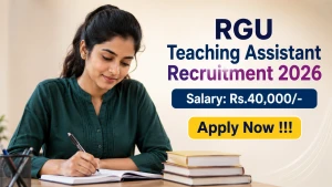 RGU Teaching Assistant Recruitment 2026 - Walkin