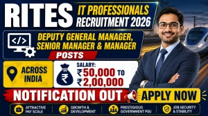 RITES IT Professionals Recruitment 2026 - Apply Online for Deputy General Manager, Senior Manager & Manager Posts RITES IT Professionals Recruitment 2026 - Apply Online for Deputy General Manager, Senior Manager & Manager Posts