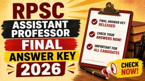RPSC Assistant Professor Final Answer Key 2026 Out - Check Gastroenterology & Medical Oncology PDF