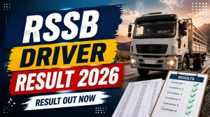 RSSB Driver Result 2026 Out - Check Trade Test Selected Candidates List PDF Download