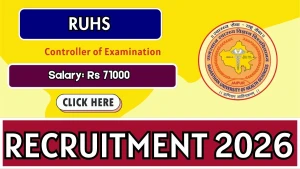 RUHS Controller of Examination Recruitment 2026 - Apply Offline RUHS Controller of Examination Recruitment 2026 - Apply Offline