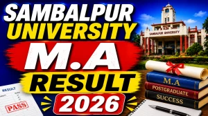 Sambalpur University M.A Result 2026 Out - Check Semester Results @ suniv.ac.in Sambalpur University M.A Result 2026 Out - Check Semester Results @ suniv.ac.in