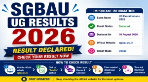 SGBAU UG Results 2026 Out - Check Semester Exam Result Online @ sgbau.ucanapply.com SGBAU UG Results 2026 Out - Check Semester Exam Result Online @ sgbau.ucanapply.com