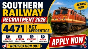 Southern Railway Act Apprentice Recruitment 2026 Notification Out - Apply Online for 4471 Posts Southern Railway Act Apprentice Recruitment 2026 Notification Out - Apply Online for 4471 Posts