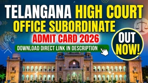 Telangana High Court Admit Card 2026 Out - Download Hall Ticket for Office Subordinate & Process Server at tshc.gov.in Telangana High Court Admit Card 2026 Out - Download Hall Ticket for Office Subordinate & Process Server at tshc.gov.in
