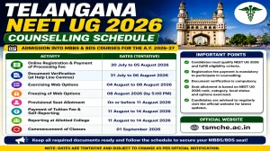 Telangana NEET UG 2026 Counselling Schedule - Check Registration Date Online at tsmedadm.tsche.in Telangana NEET UG 2026 Counselling Schedule - Check Registration Date Online at tsmedadm.tsche.in