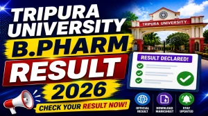 Tripura University B.Pharm Result 2026 Out - Check 8th Sem Result Online @ tripurauniv.ac.in Tripura University B.Pharm Result 2026 Out - Check 8th Sem Result Online @ tripurauniv.ac.in