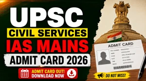 UPSC IAS Mains Admit Card 2026 Out  - Download e-Admit Card at upsc.gov.in