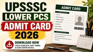 UPSSSC Lower PCS Admit Card 2026 - Download Mains Exam Hall Ticket at upsssc.gov.in