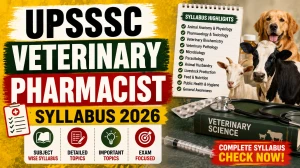 UPSSSC Veterinary Pharmacist Syllabus 2026 - Download Exam Pattern PDF