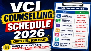 VCI Counselling 2026 Schedule Out - Check Registration & Choice Filling at vci.admissions.nic.in