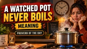 A Watched Pot Never Boils Meaning | Proverb of the Day
