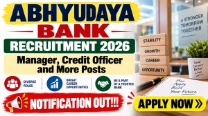 Abhyudaya Bank Recruitment 2026 - Apply Online for Manager, Credit Officer and More Posts Abhyudaya Bank Recruitment 2026 - Apply Online for Manager, Credit Officer and More Posts