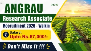 ANGRAU Research Associate Recruitment 2026 - Walkin