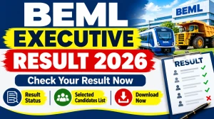 BEML Executive Result 2026 - Check Shortlisted Candidates List for Interview at bemlindia.in BEML Executive Result 2026 - Check Shortlisted Candidates List for Interview at bemlindia.in