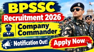 BPSSC Company Commander Recruitment 2026 - Apply Online for 65 Gulma Samadesta Posts