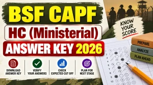 BSF CAPF HC (Ministerial) Answer Key 2026 Out - Download Response Sheet & Objection Link