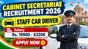 Cabinet Secretariat Staff Car Driver Recruitment 2026 - Apply Offline