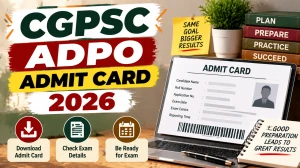 CGPSC ADPO Admit Card 2026 - Download Assistant District Prosecution Officer Hall Ticket at psc.cg.gov.in CGPSC ADPO Admit Card 2026 - Download Assistant District Prosecution Officer Hall Ticket at psc.cg.gov.in