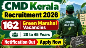 CMD Kerala Green Marshal Recruitment 2026 Notification Out - Apply Online for 162 Posts