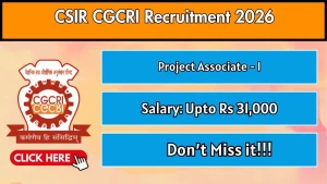 CSIR CGCRI Project Associate Recruitment 2026 - Apply Online