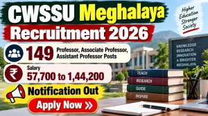 CWSSU Recruitment 2026 - Apply Online for 149 Professor, Associate Professor, Assistant Professor Posts CWSSU Recruitment 2026 - Apply Online for 149 Professor, Associate Professor, Assistant Professor Posts