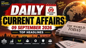 Daily Current Affairs – 09 September 2026